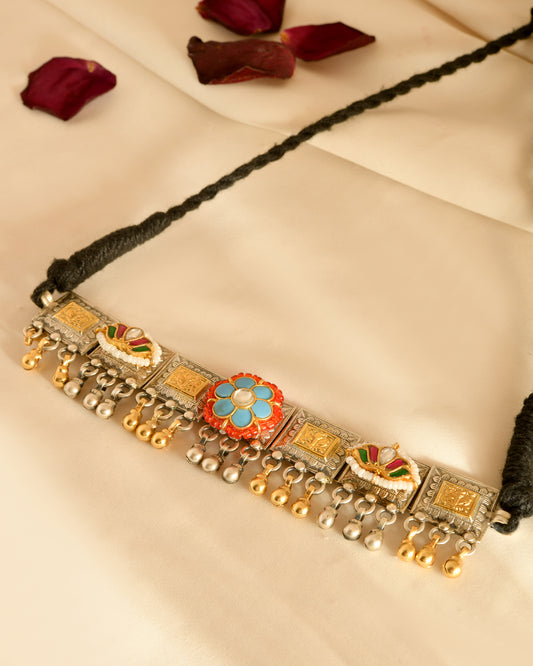 Folk Art Panel Necklace