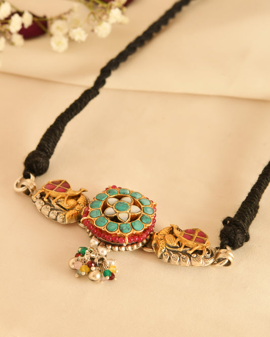 Turquoise Elephant Heritage Dori Necklace