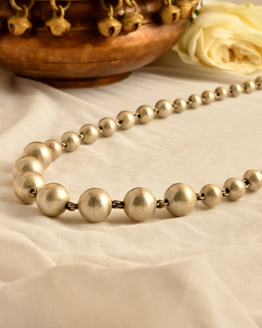 Vintage Silver Bead Mala