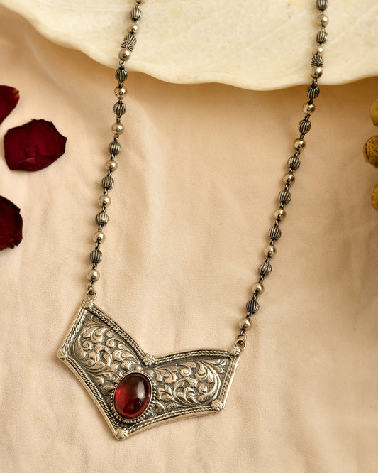 Heritage Ruby Shield Necklace