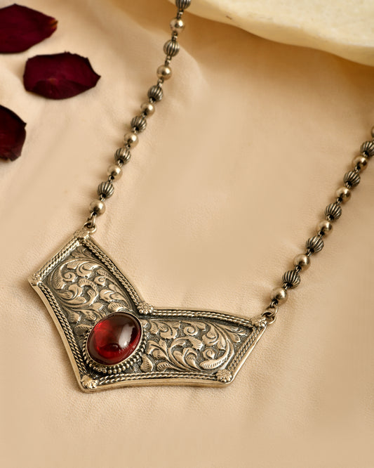 Heritage Ruby Shield Necklace