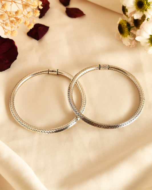 Classic Everyday Silver Bangles