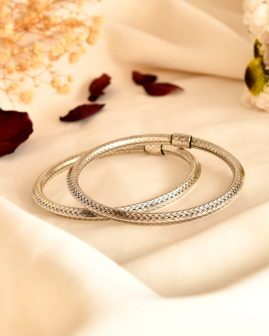 Classic Everyday Silver Bangles