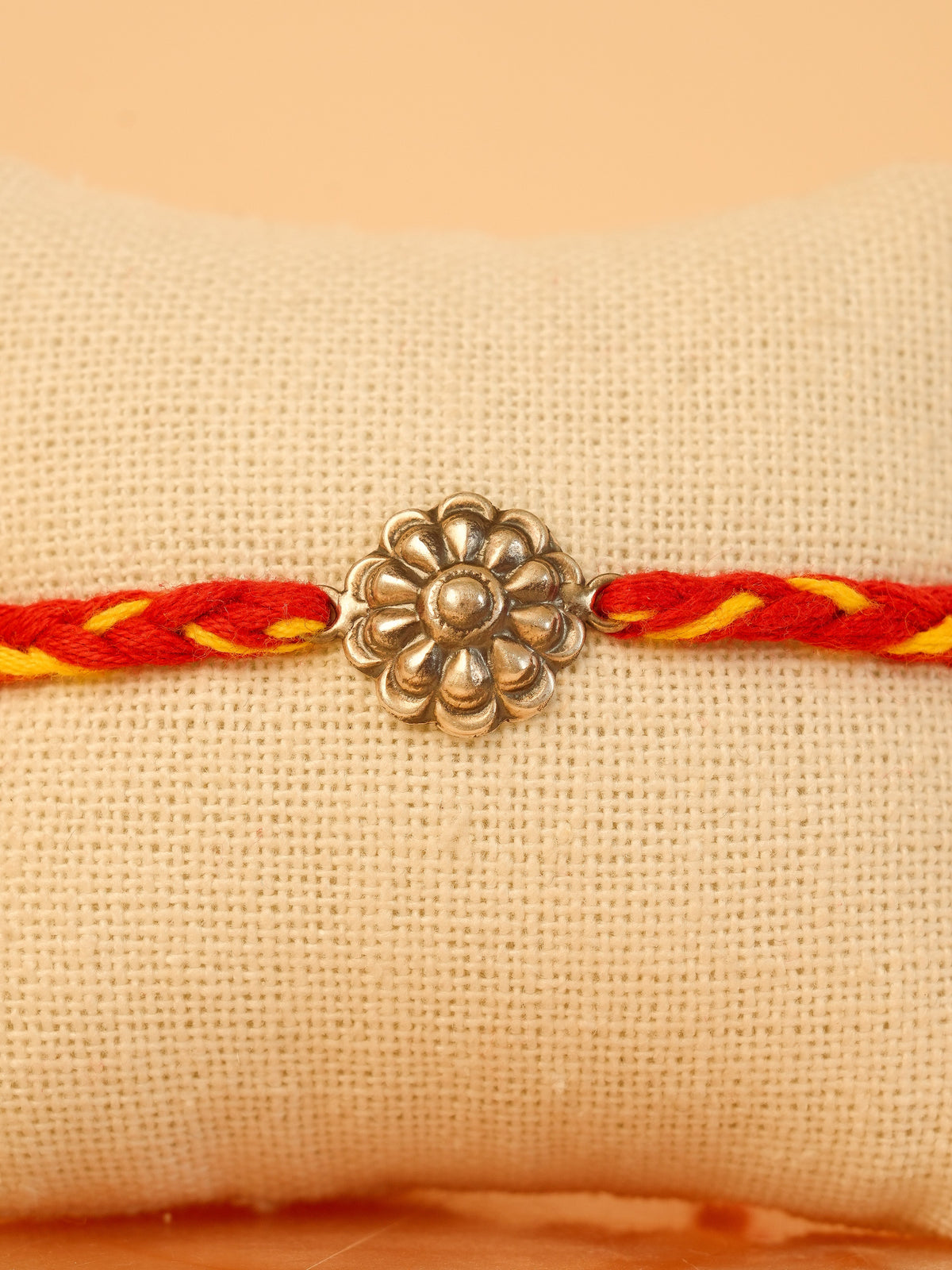 Silver Flower Charm Rakhi