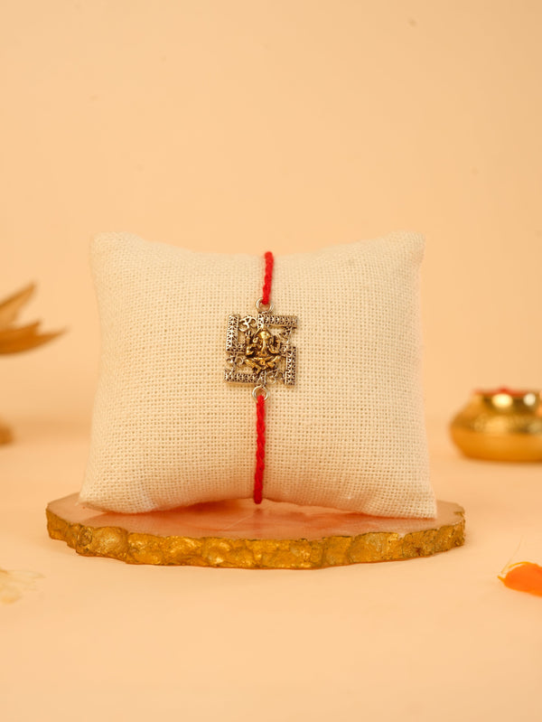 Om Swastika Ganesha Charm Rakhi