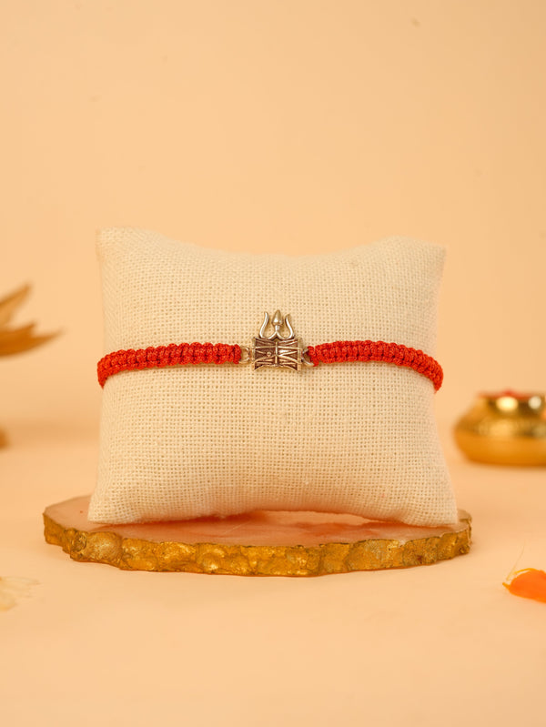 Silver Trishul Charm Rakhi