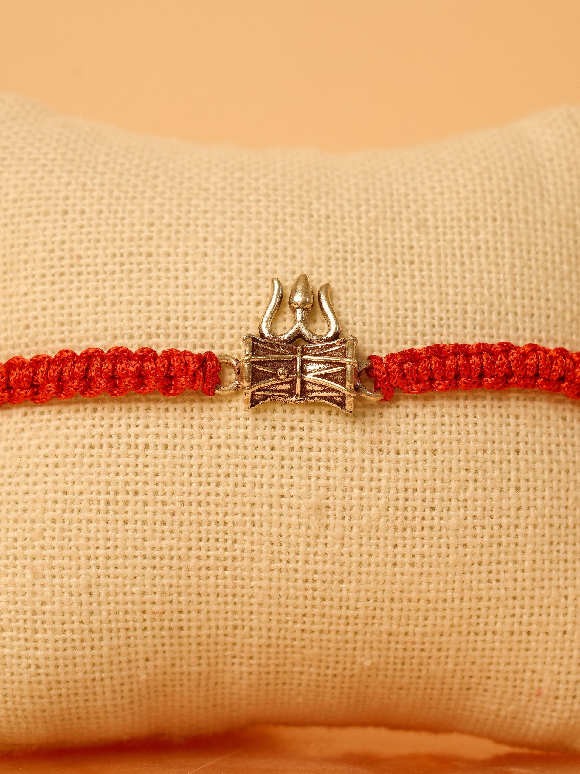 Silver Trishul Charm Rakhi