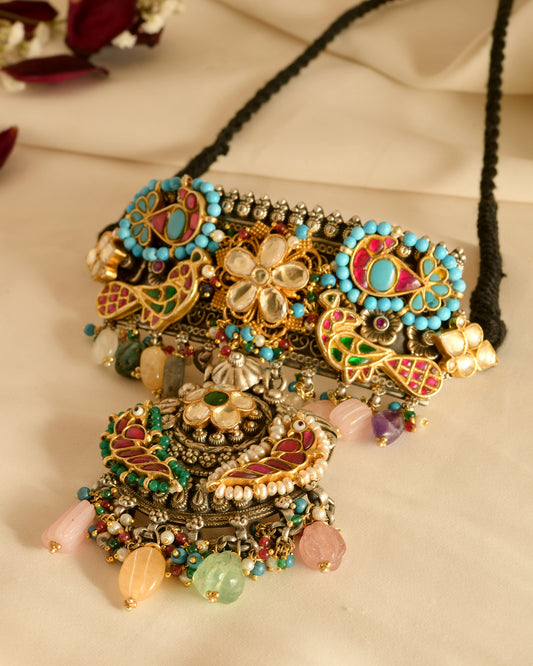 Maharani Peacock Heritage Choker