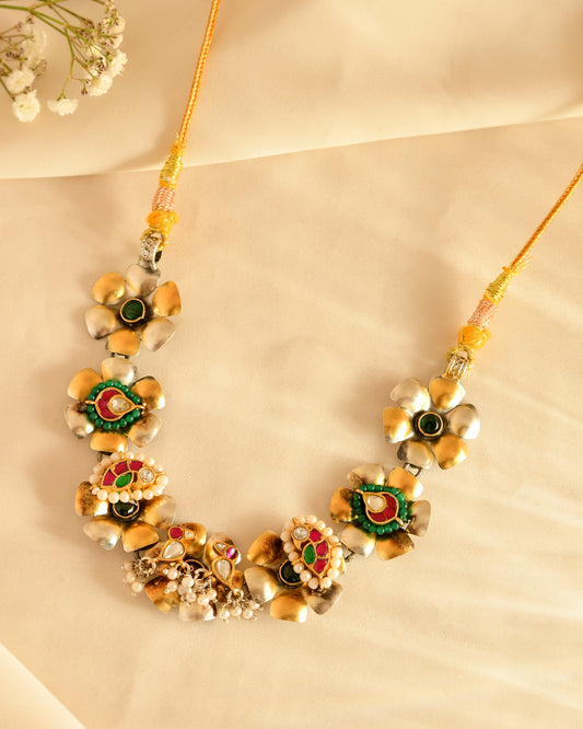 Pushpa Floral Heritage Dori Necklace