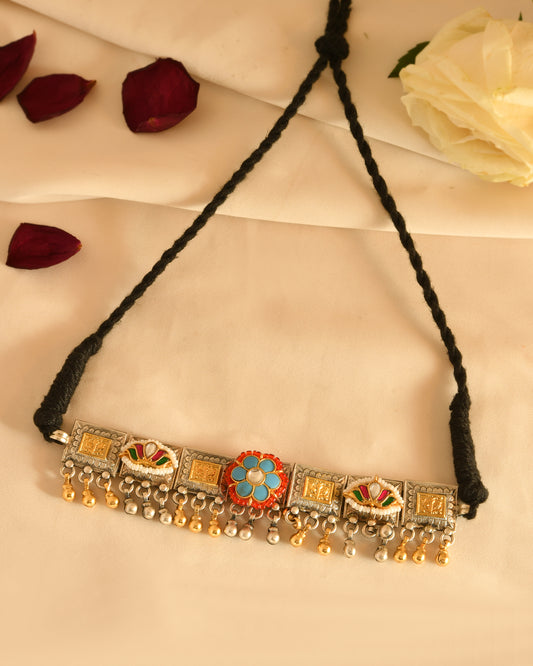 Folk Art Panel Necklace