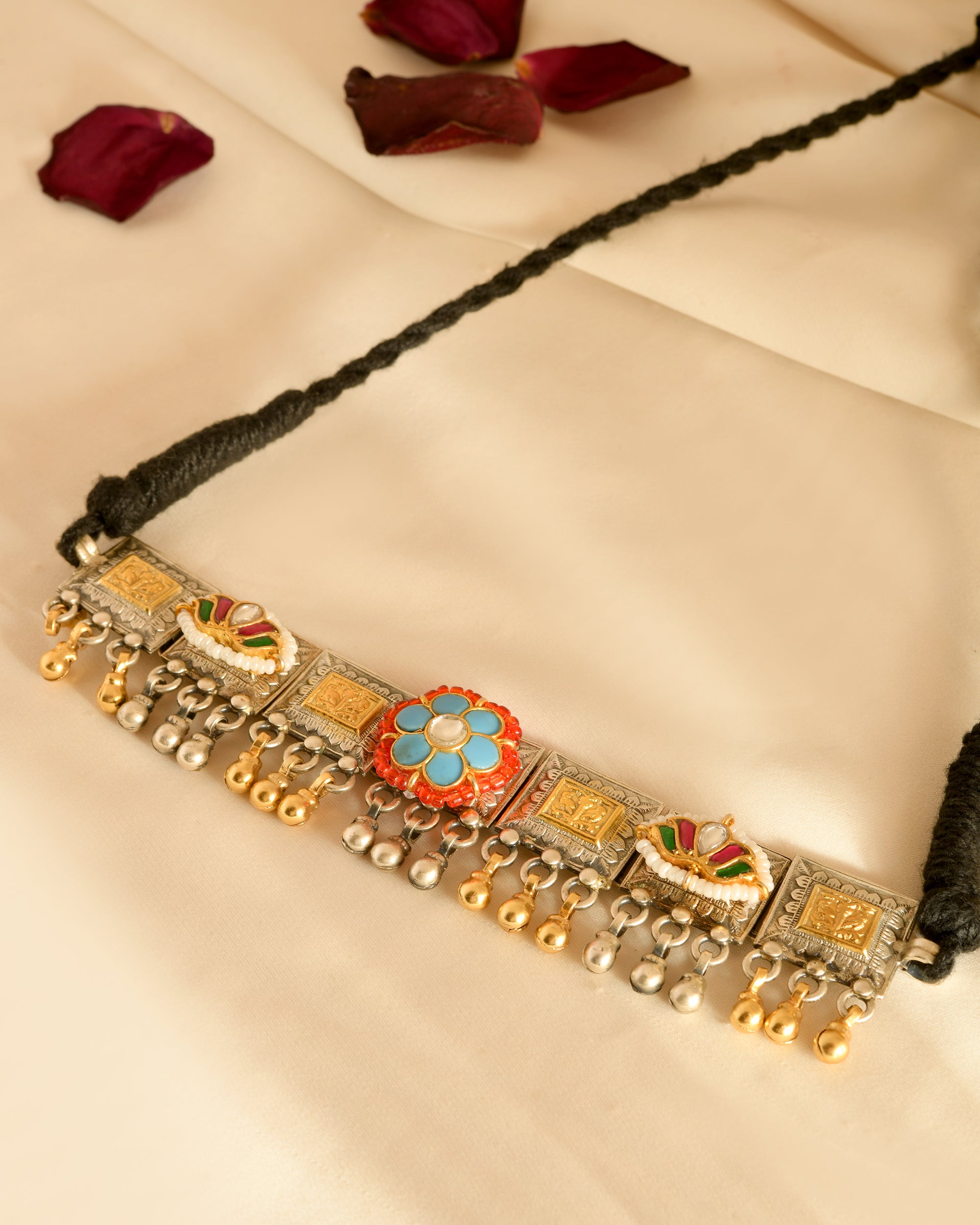Folk Art Panel Necklace Set