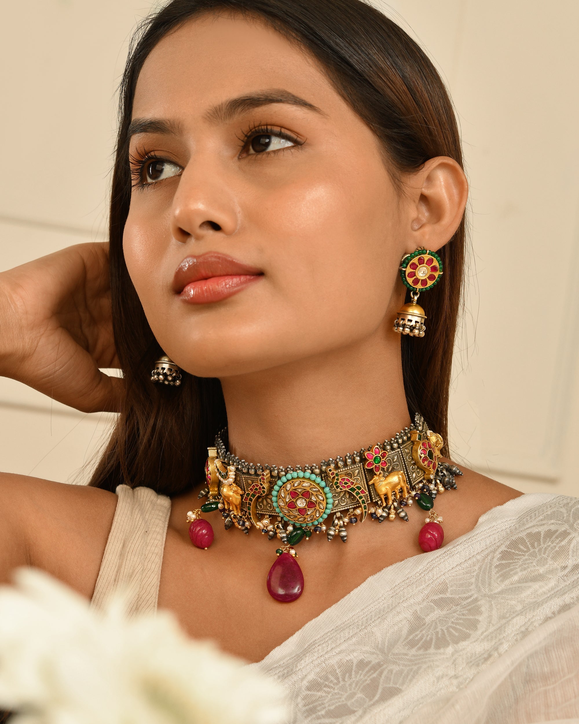 Rajwada Elephant Heritage Choker Set