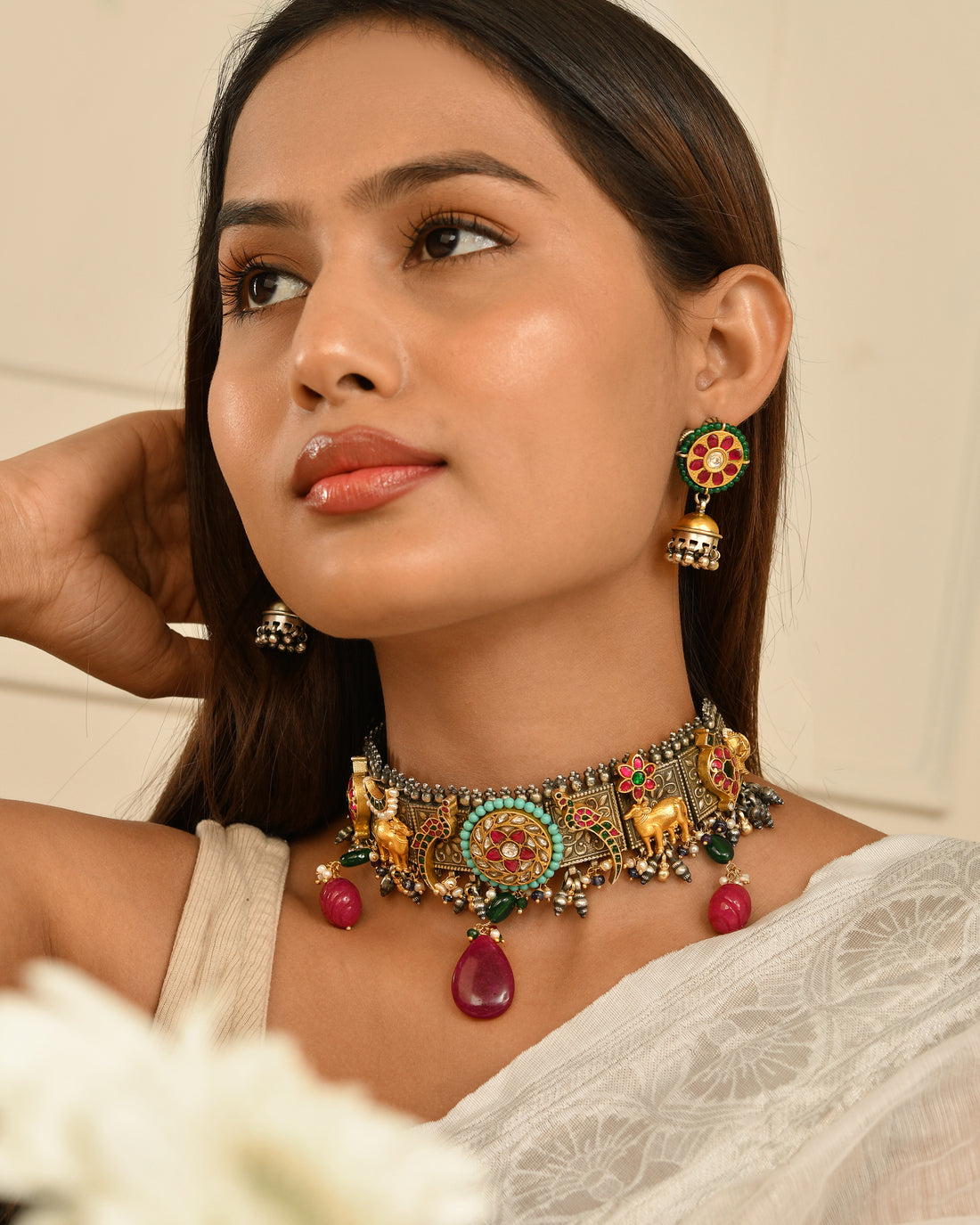 Rajwada Elephant Heritage Choker Set