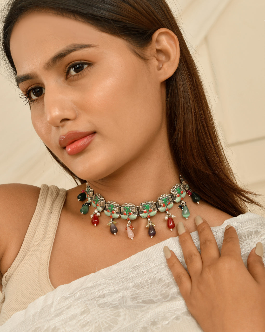 Navrang Floral Dori Choker