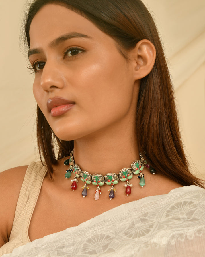 Navrang Floral Dori Choker