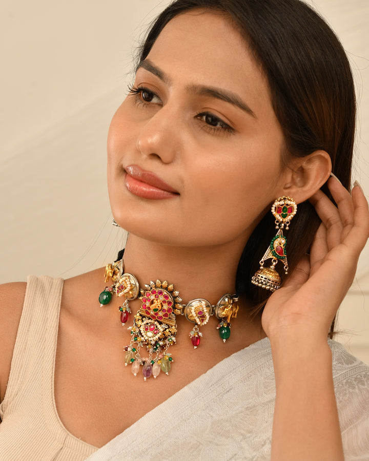 Chandrika Jhumki Heritage Necklace Set