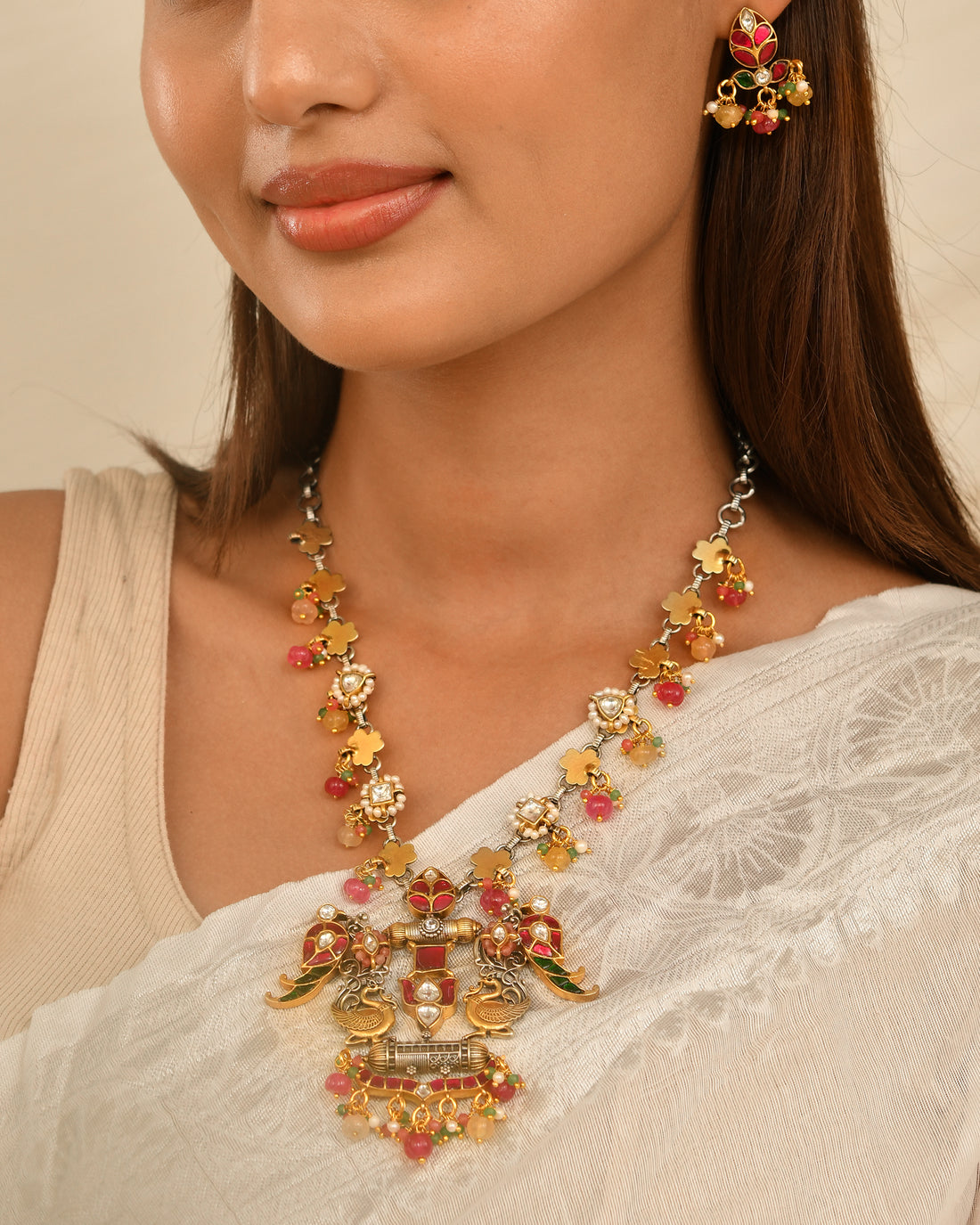 Rajsi Mayur Heritage Necklace Set