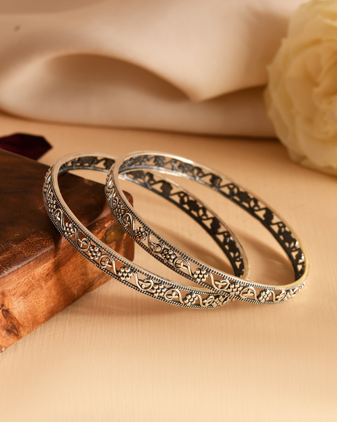 Vine Filigree Silver Bangles
