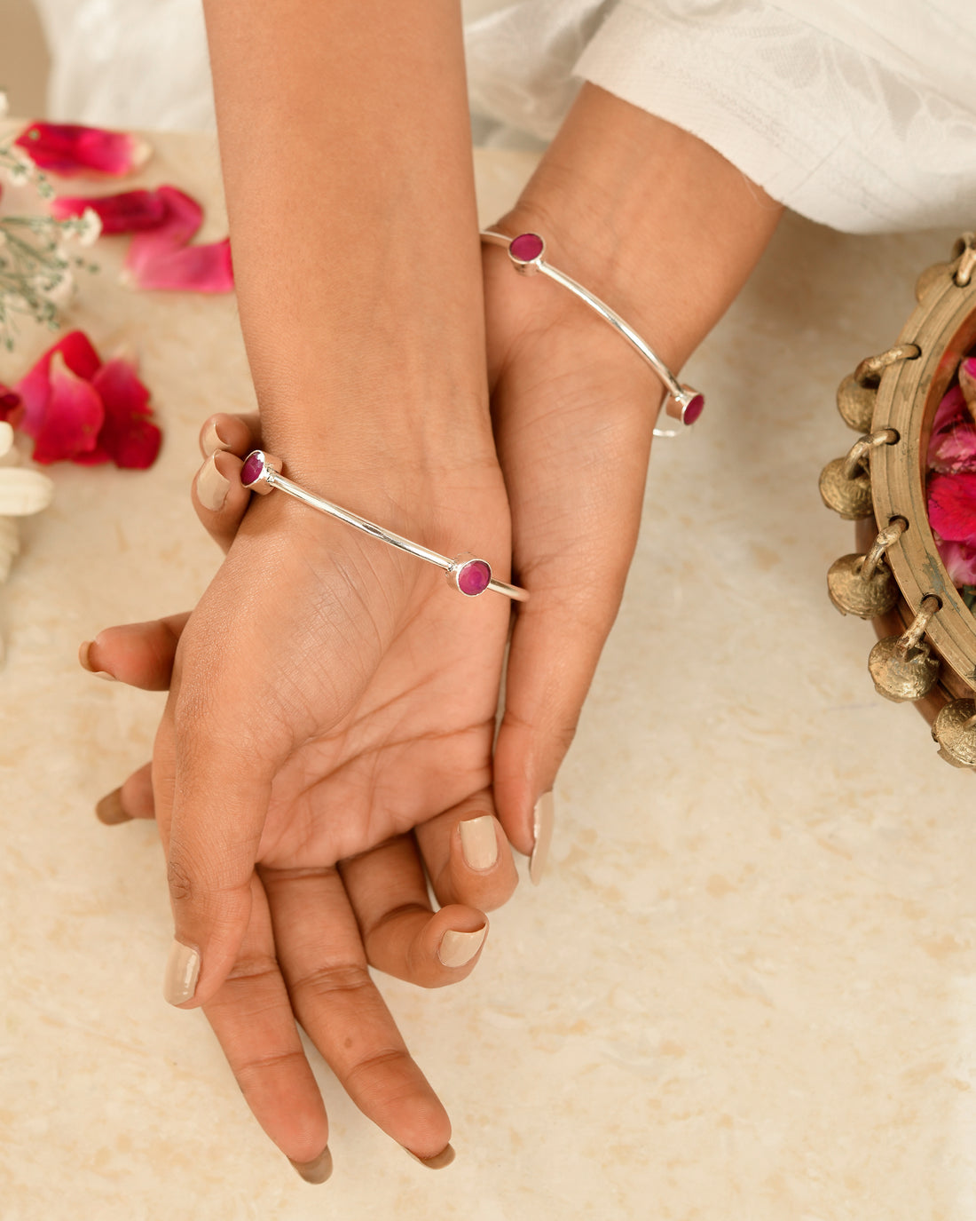 Minimal Ruby Open Bangles