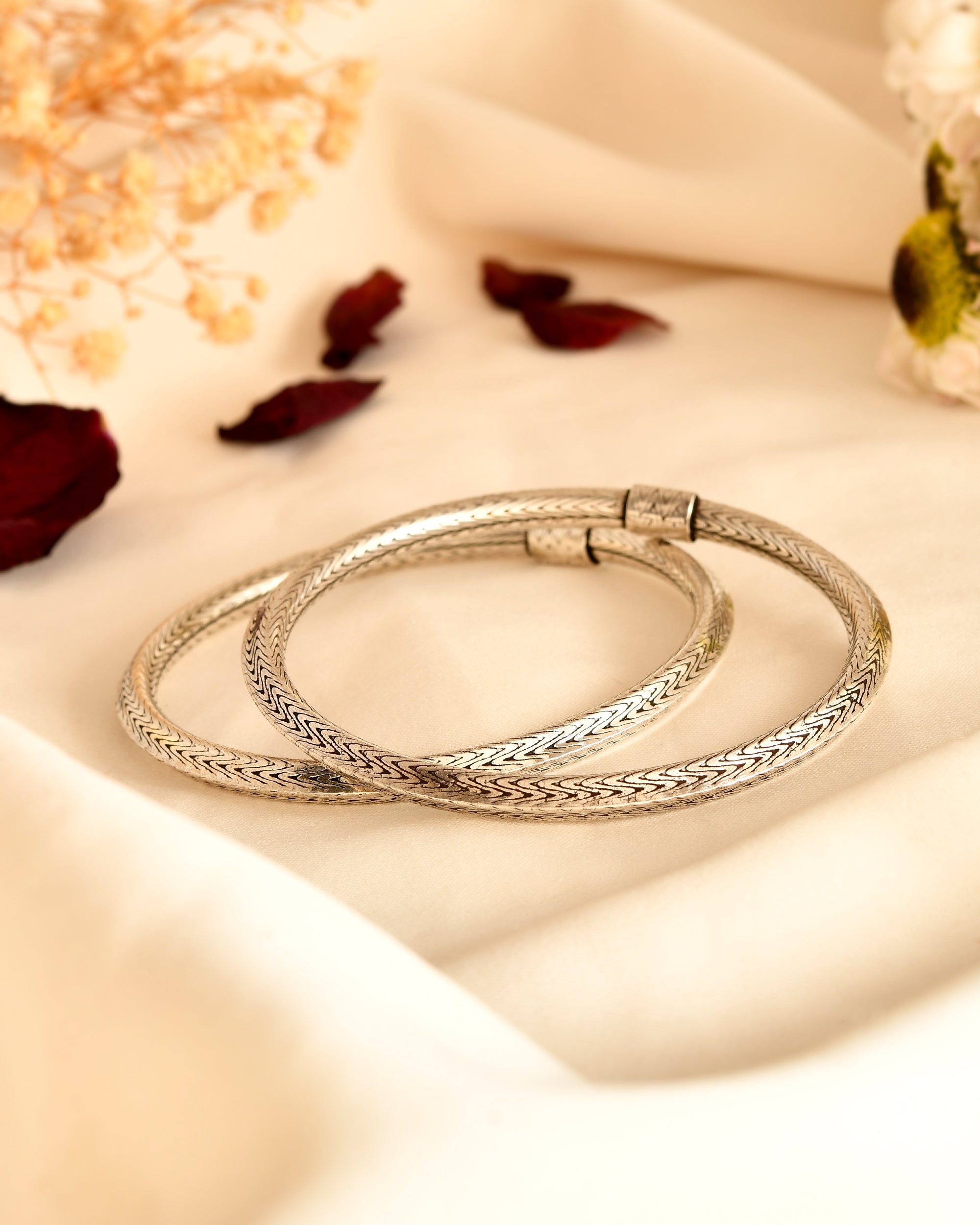 Classic Everyday Silver Bangles
