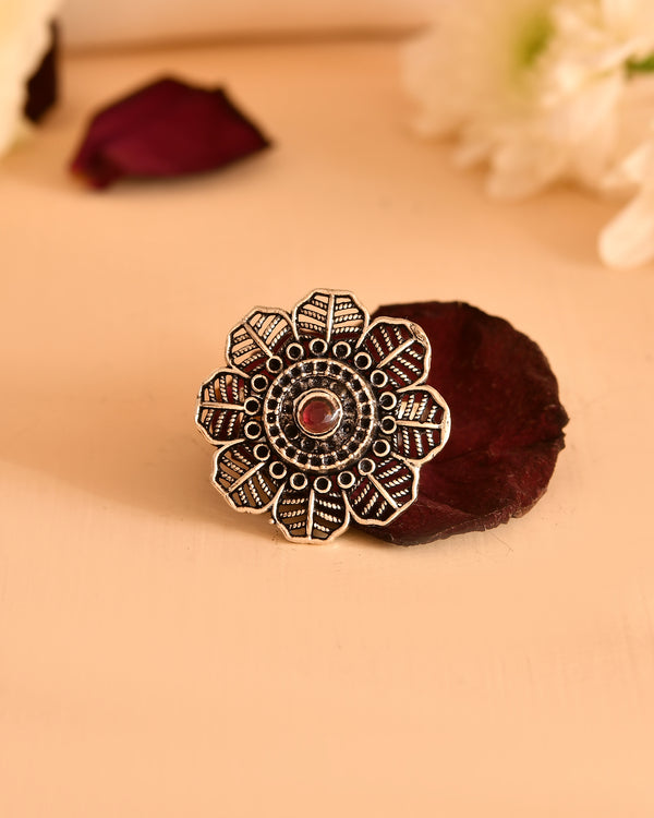 Lotus Bloom Silver Ring