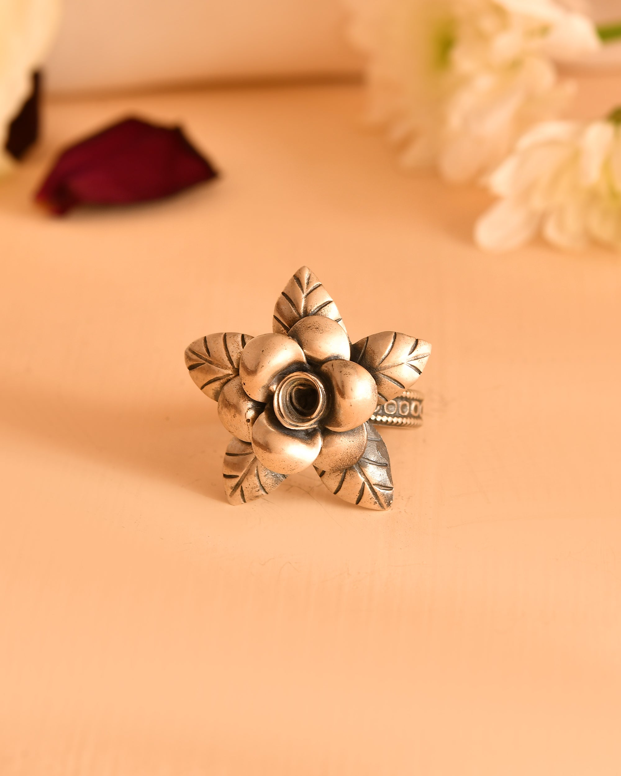 Lotus Blossom Statement Ring