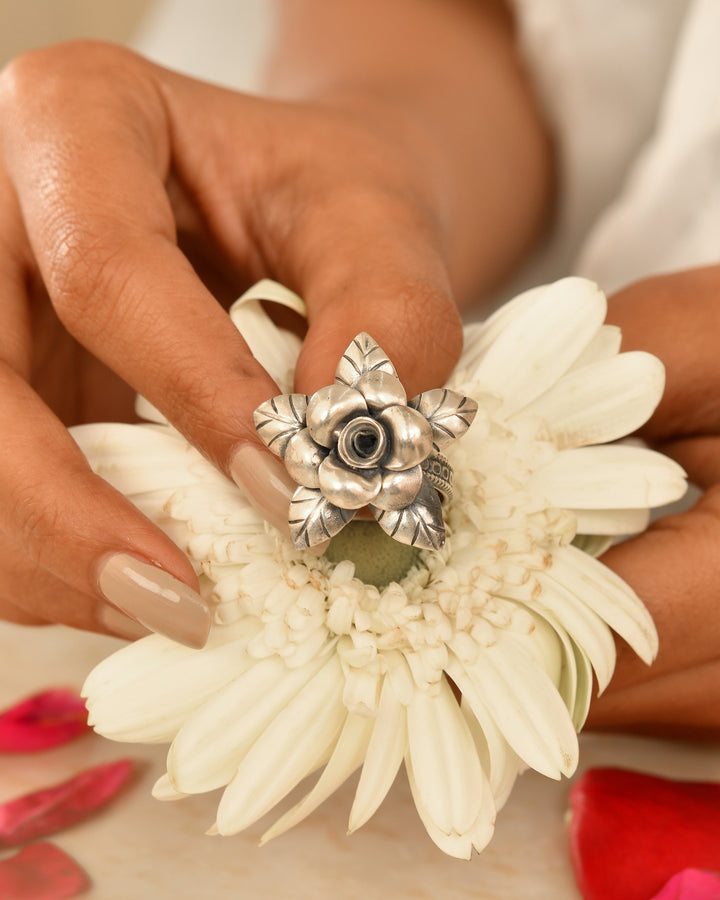 Lotus Blossom Statement Ring