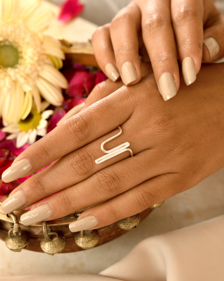 Contemporary Loop Silver Ring
