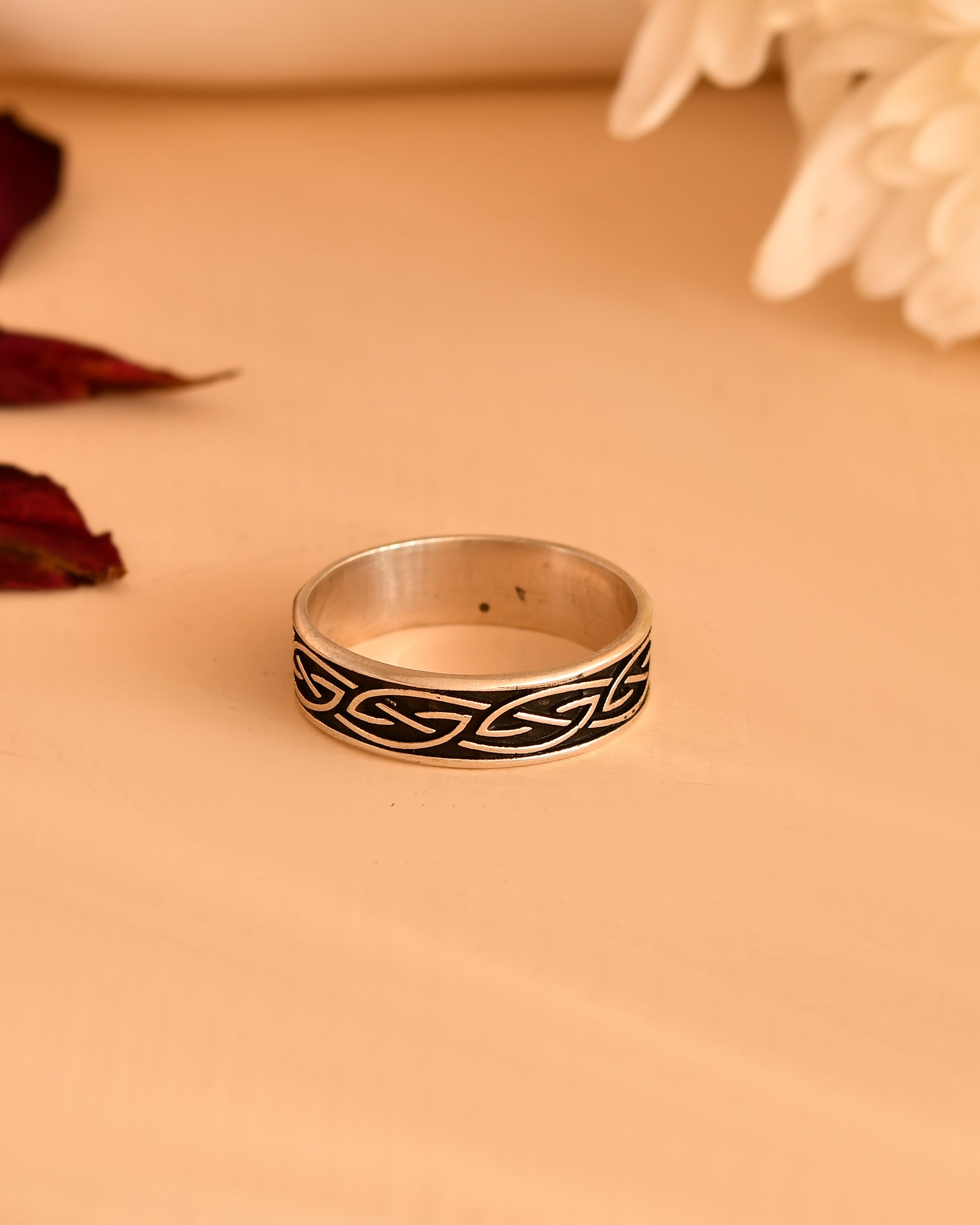 Celtic Weave Silver Band Ring