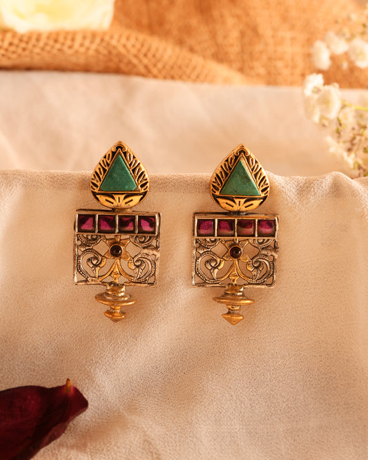 Heritage Temple Drop Earrings