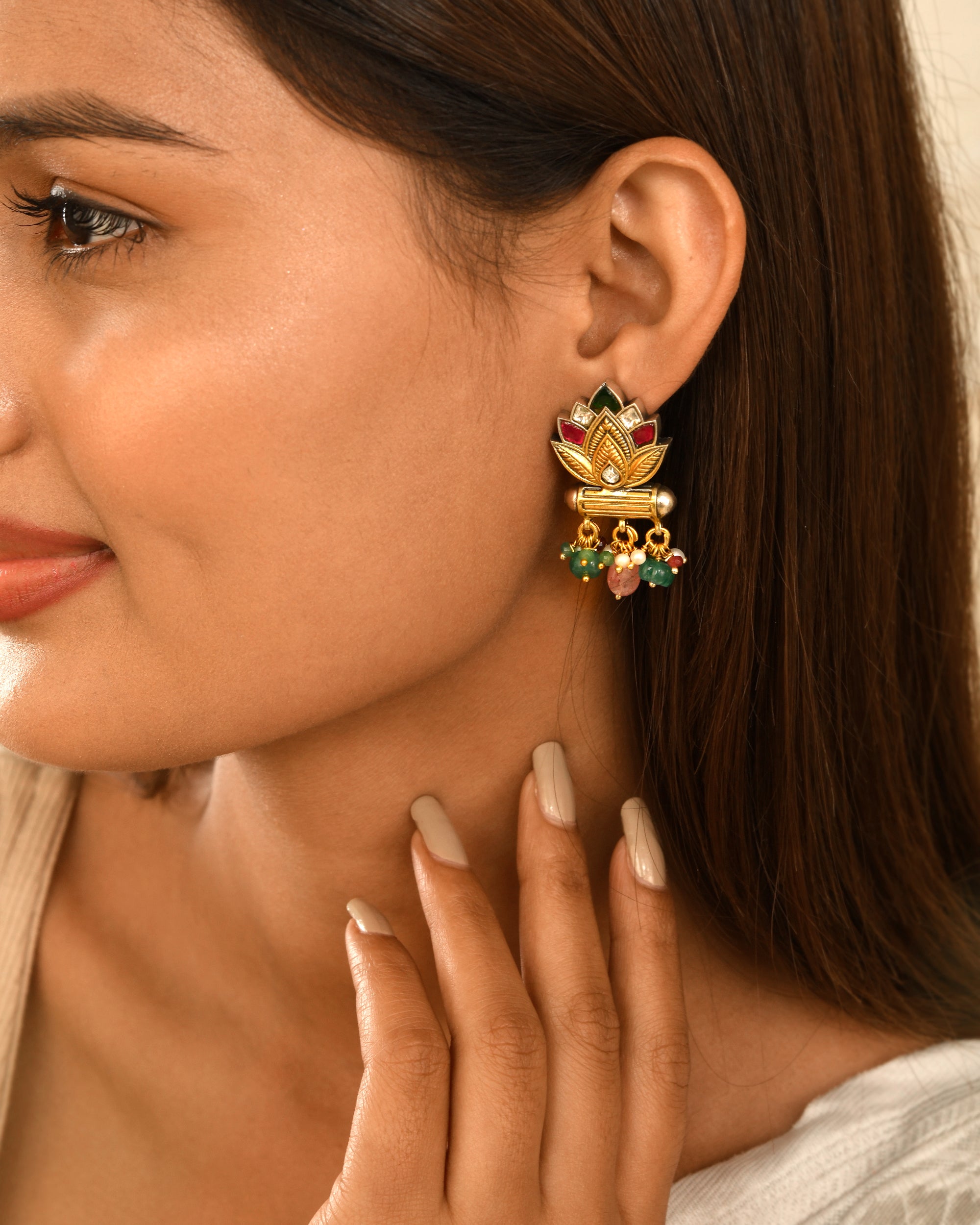 Lotus Garden Silver Earrings