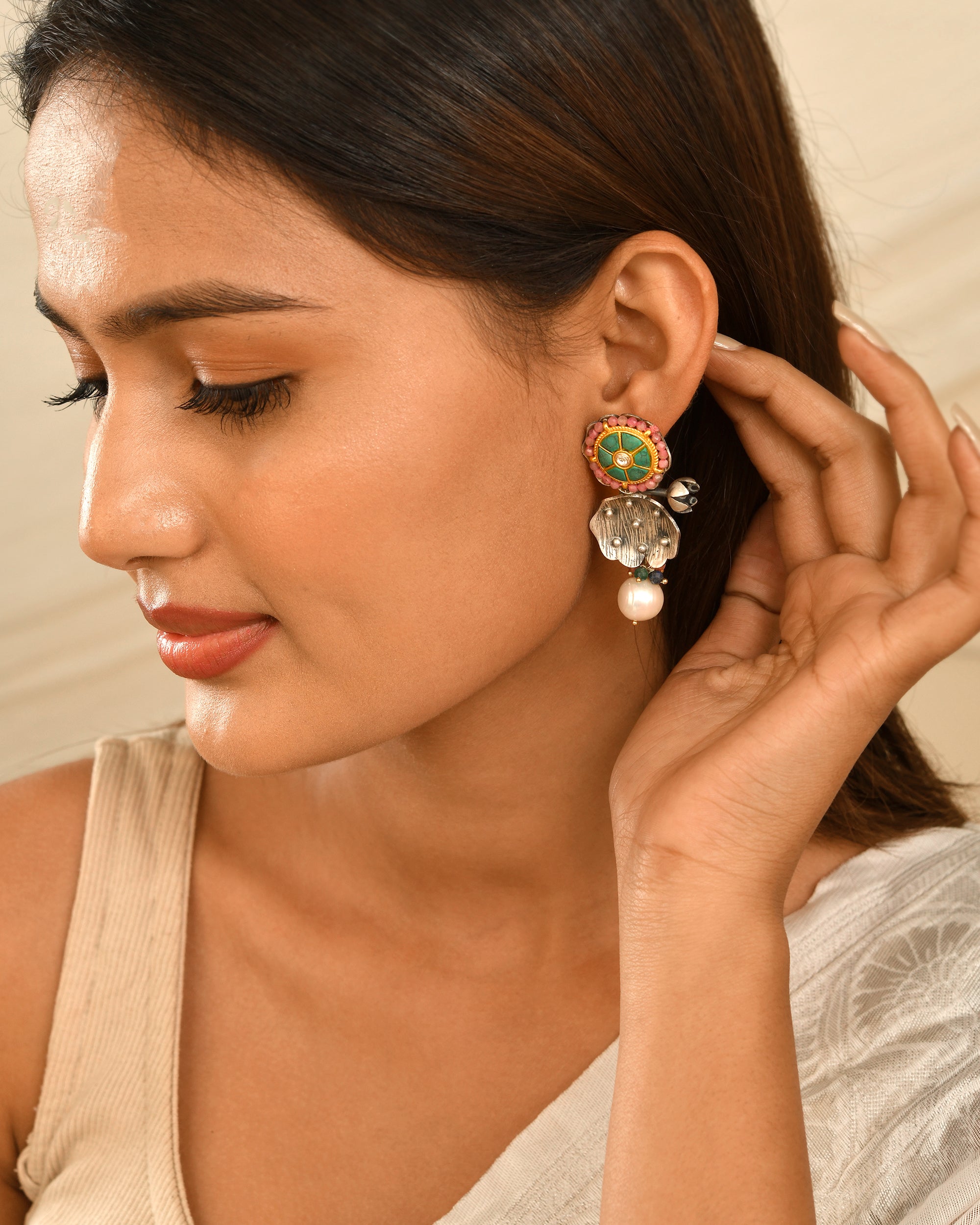 Pearl Bloom Artisan Earrings