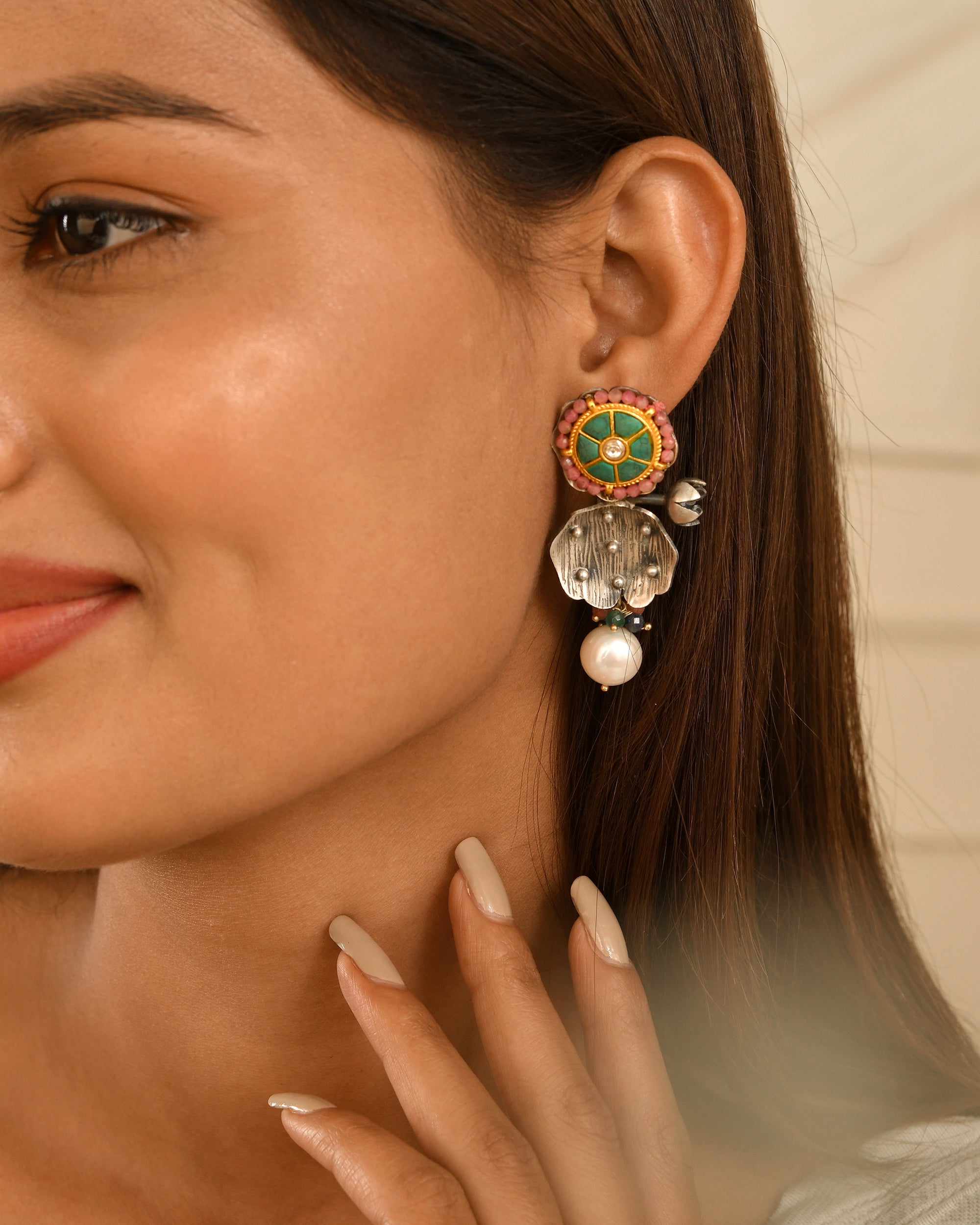 Pearl Bloom Artisan Earrings
