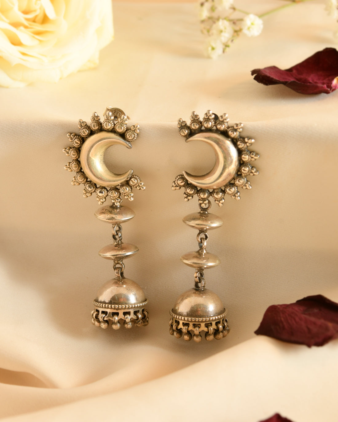 Crescent Jhumki Earrings