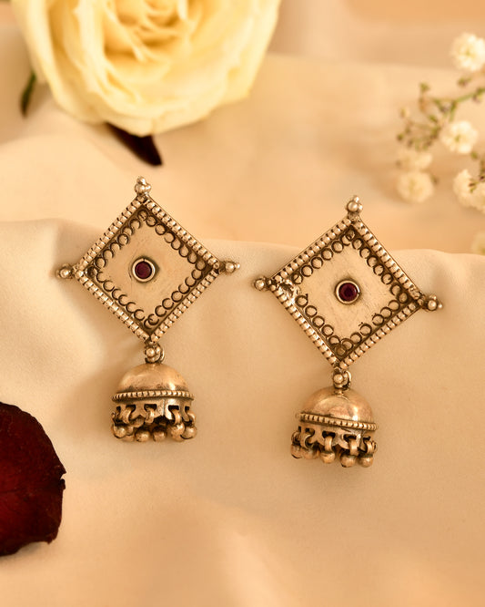 Royal Jhumki Frame Earrings