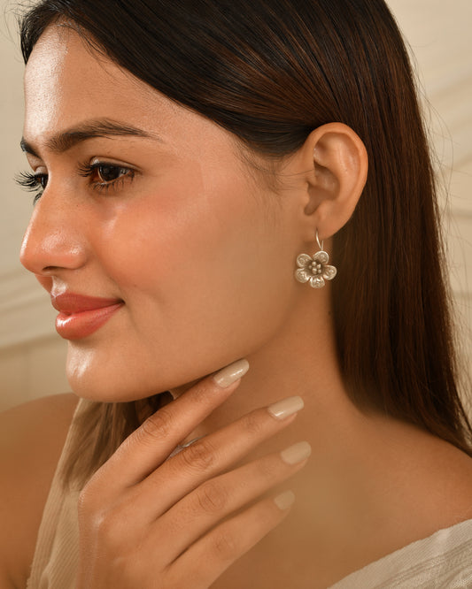 Blossom Pearl Silver Earrings